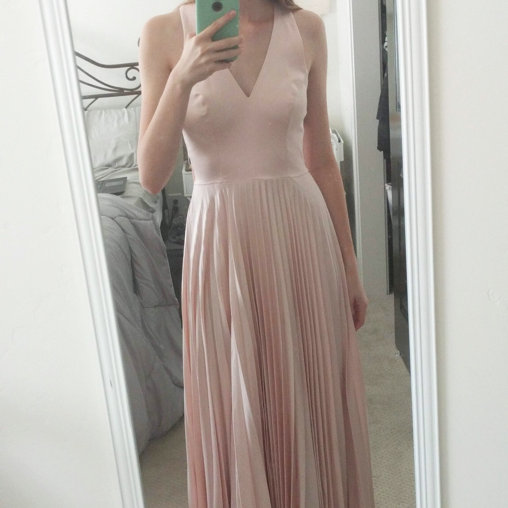 Satin Light Pink Women's Formal Gown